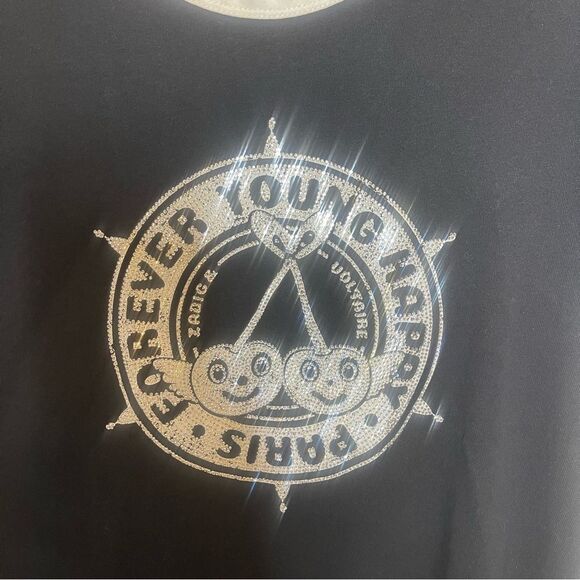 Zadig & Voltaire Walk Diamante Insignia Tee NWT - Picture 12 of 14